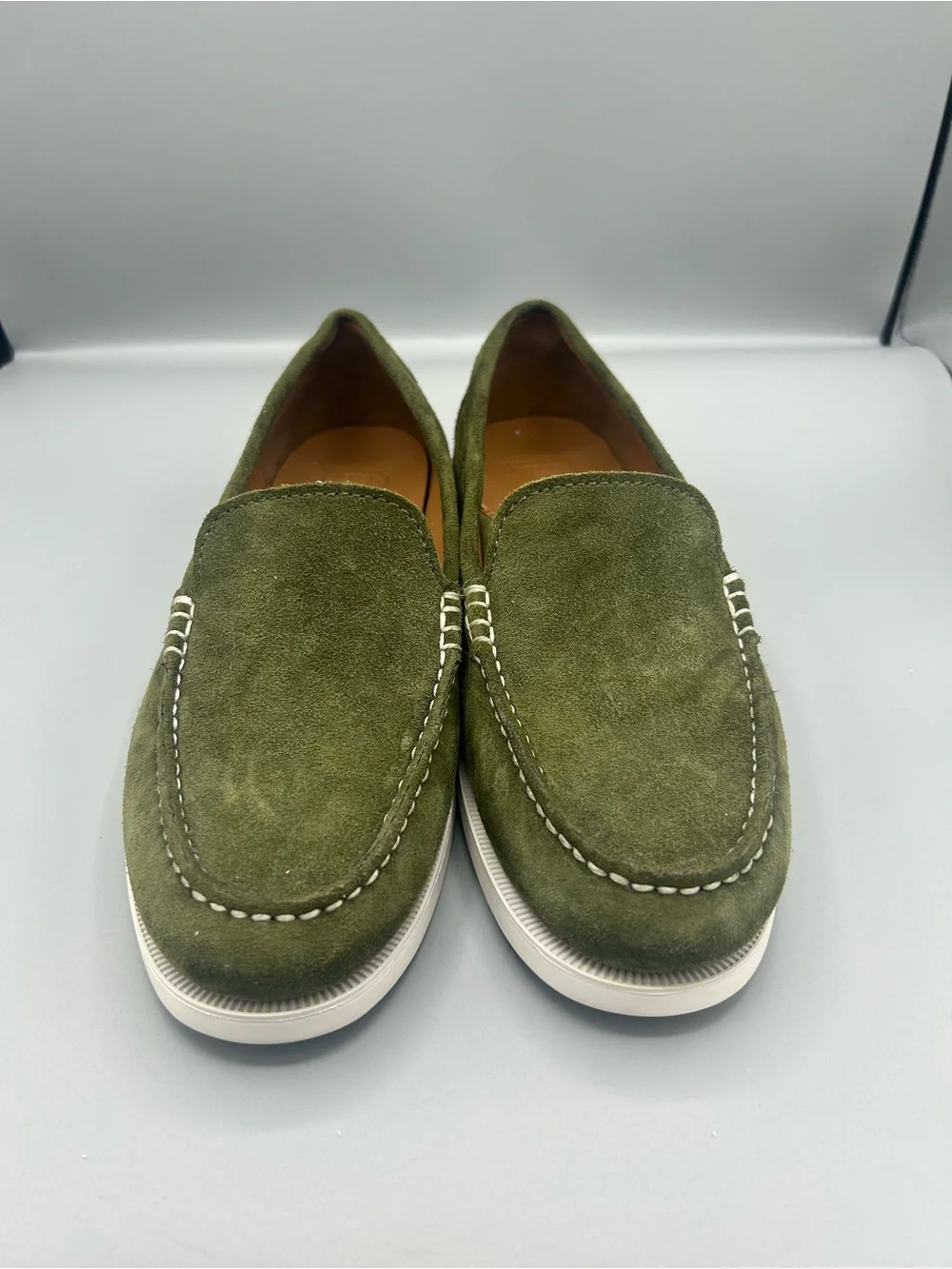 Polo by Ralph Lauren Olive Green Suede Slip-On Loafers